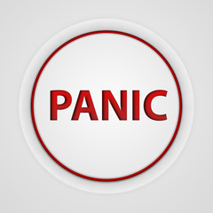 panic circular icon on white background