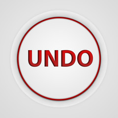 undo circular icon on white background