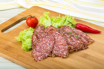 Sliced salami
