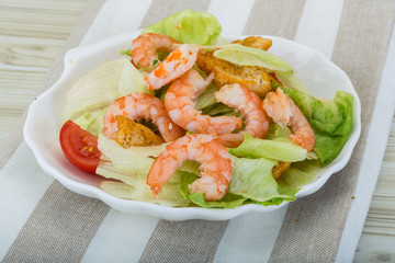 Caesar salad with shrimps