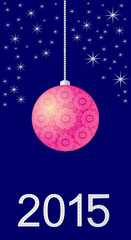Christmas background with a beautiful ball