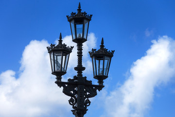 Fototapeta na wymiar beautiful old street lamp