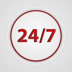 Support circular icon on white background