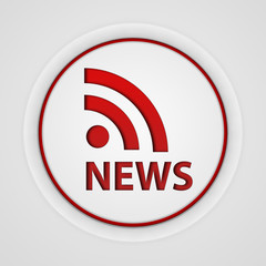 News circular icon on white background