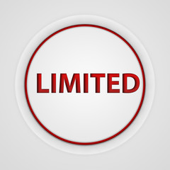 Limited circular icon on white background