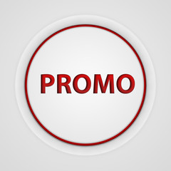 Promo circular icon on white background