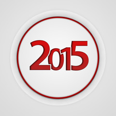 2015  circular icon on white background