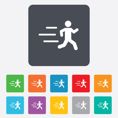 Running sign icon. Human sport symbol.
