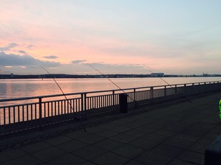 fishing on River Mersey