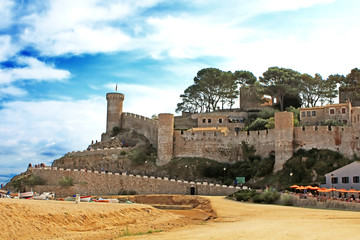 Ancient castle in Tossa de Mar, Costa Brava, Spain
