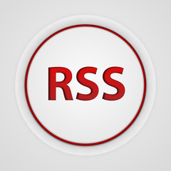 RSS circular icon on white background