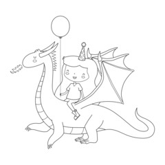 Birthday Girl on Dragon