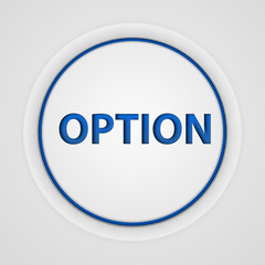 option circular icon on white background