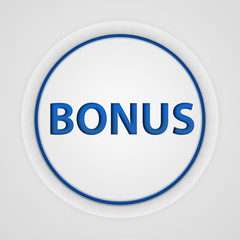 bonus circular icon on white background