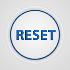 reset circular icon on white background