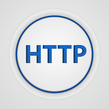 http circular icon on white background