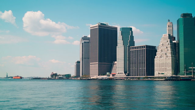 downtown day light manhattan 4k time lapse from new york city