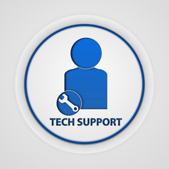 Support circular icon on white background