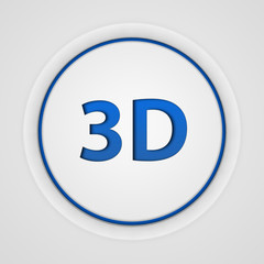 3d circular icon on white background