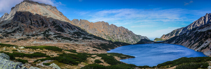 Fototapeta na wymiar Mountain Valley Five Lakes - Tatra Mountains view
