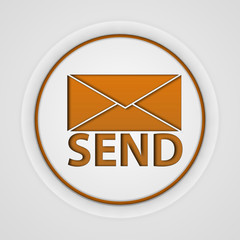send circular icon on white background