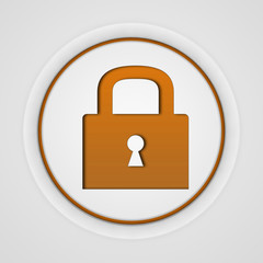 protect circular icon on white background