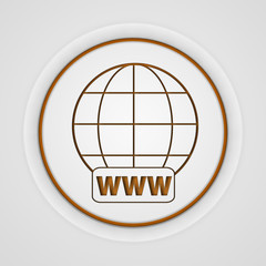 www circular icon on white background