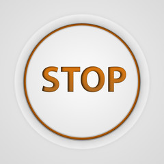 stop circular icon on white background