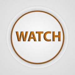 watch circular icon on white background
