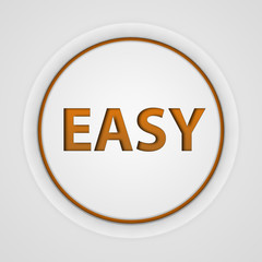 easy circular icon on white background