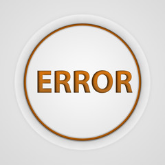 error circular icon on white background