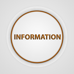information circular icon on white background