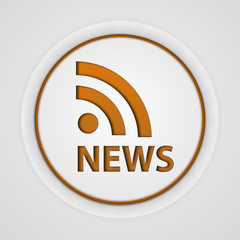 News circular icon on white background