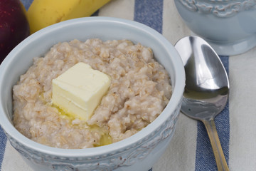 Breakfast Oatmeal  banana milk