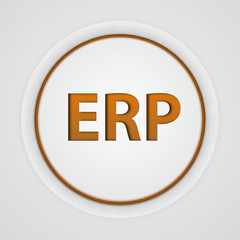 ERP circular icon on white background