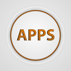 Apps circular icon on white background