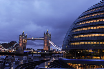 City of London and Tower Bridge