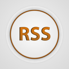 RSS circular icon on white background