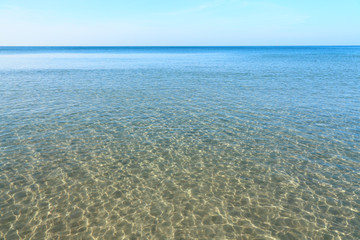 Clear sea.