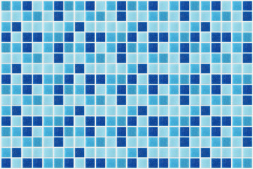 Fototapeta premium tile mosaic square blue texture background decorated glitter