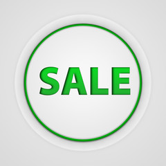 sale circular icon on white background