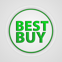 Best buy circular icon on white background