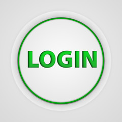 login circular icon on white background