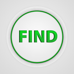 find circular icon on white background