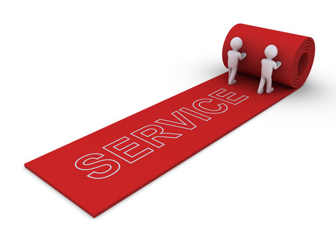 People providing luxury service