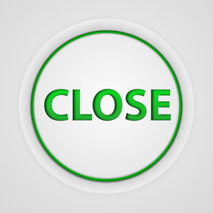 close circular icon on white background