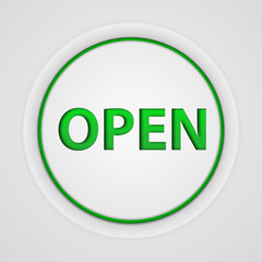 open circular icon on white background