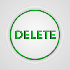 delete circular icon on white background