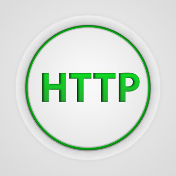 http circular icon on white background