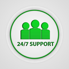 Support circular icon on white background